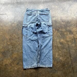 Crazy Vintage Faded Wrangler Black Rivet Cargo Jeans